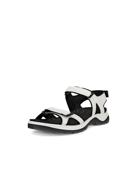 ECCO® Offroad sandale de marche en cuir pour femme - Blanc - M
