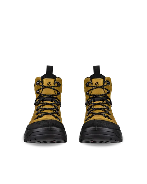 Men's ECCO® Offroad Nubuck Waterproof Mid-Cut Outdoor Boot - Yellow - Front_Pair