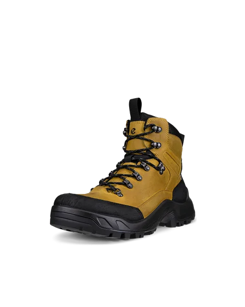 Men's ECCO® Offroad Nubuck Waterproof Mid-Cut Outdoor Boot - Yellow - M