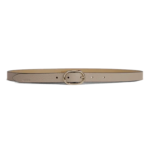 Women's ECCO® Leather Belt - Beige - Main