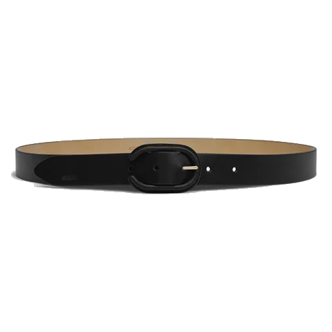 Women's ECCO® Leather Belt - Black - Main