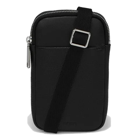 ECCO® Textureblock kožna torbica za telefon - Crno - Front