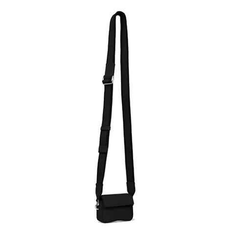 ECCO® Textureblock Leather Crossbody Bag - Black - Main