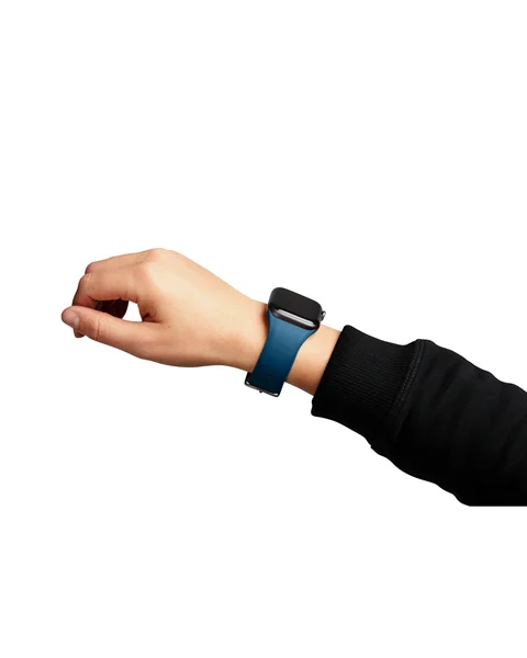 Kožený remienok na smart hodinky ECCO® X Bellroy - Modrá - D2