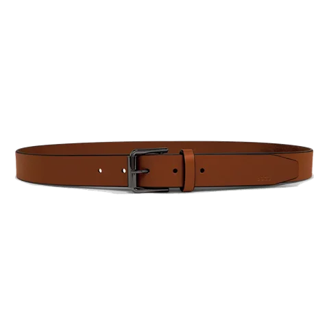 Men's ECCO® Leather Formal Adjustable Belt - Brown - Main