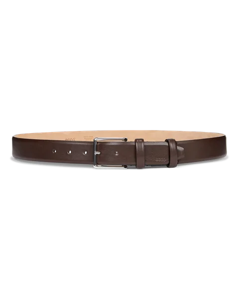 Pánská kožený pásek ECCO® Belts - Hnědá  - M