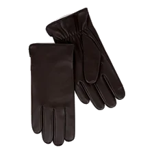 Męskie skórzane rękawiczki ECCO® - Brązowy - Main