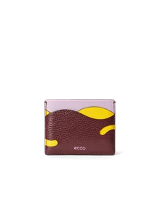 Kožené puzdro na karty ECCO® Card Case - Vínová - M