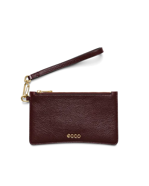 ECCO® Wristlet bőr kézitáska - Bordó - M