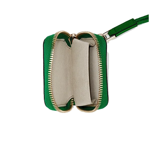 ECCO® Textureblock Airpod-Etui aus Leder - Grün - Birdeye