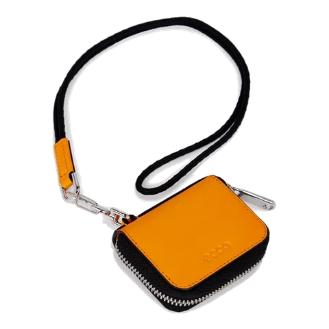 ECCO® Journey Leather Airpod Case - Orange - Front