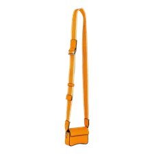 ECCO® Textureblock crossbody lædertaske med opadbuet bund - Orange - Main
