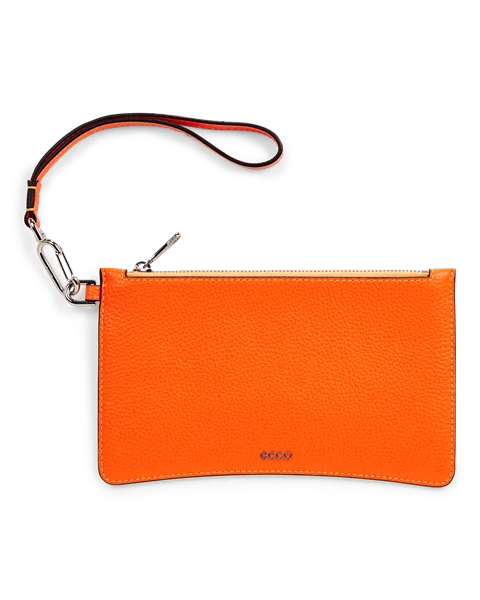 ECCO® Leather Clutch Bag - Orange - M