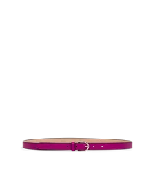 Women's ECCO® Leather Formal Plain Adjustable Belt - Purple - M