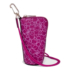 Skórzana torebka przez ramię ECCO® Peace Midi - Różowy - Main