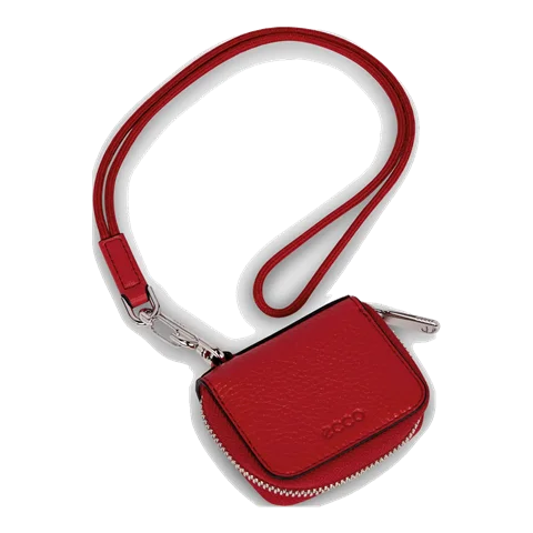 ECCO® Textureblock étui pour écouteurs en cuir - Rouge - Front