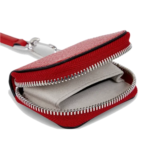 ECCO® Textureblock Leather Airpod Case - Red - Inside
