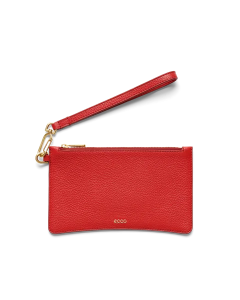 Skórzana torebka przez ramię ECCO® Wristlet - Czerwony - M