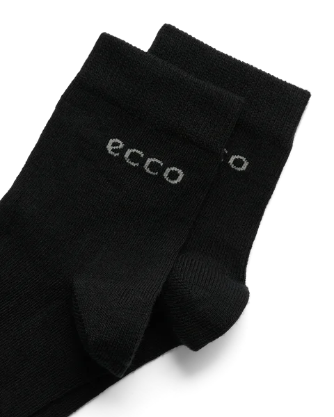 Unisex ECCO® Play Long-Life Mid-Cut Socks (2-Pack) - Black - D1