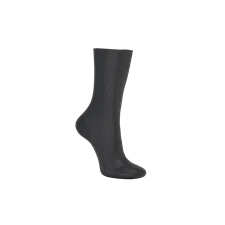 ECCO® ženske sjajne rebraste srednje čarape - Crno - Main