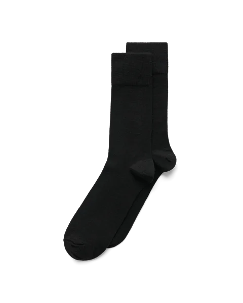 ECCO® Classic chaussettes mi-haute en laine pour homme - Noir - M