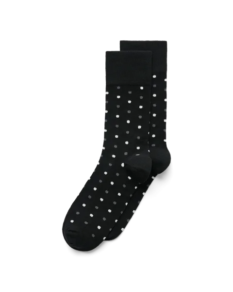 Pánske bodkované stredné ponožky ECCO® Classic - Čierna - M