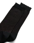 ECCO® Dames geribbelde halfhoge sokken - Zwart - D1