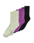 ECCO® chaussettes mi-hautes côtelées pour femme - Noir - D1