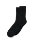 Women's ECCO® Ribbed Mid-Cut Socks - Black - M