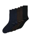 ECCO® Heren geribbelde mid-cut sokken - Zwart - M