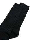 Unisex ECCO® Ribbed Mid-Cut Socks - Black - D1