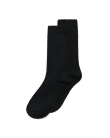 Unisex ECCO® Ribbed Mid-Cut Socks - Black - M