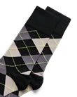 ECCO® chaussettes mi-hautes Argyle  pour homme - Noir - D1