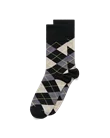 Men's ECCO® Mid-Cut Argyle Socks - Black - M