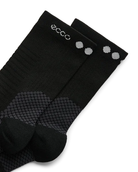 Unisex ECCO® Tour Lite Crew Socks - Black - D1