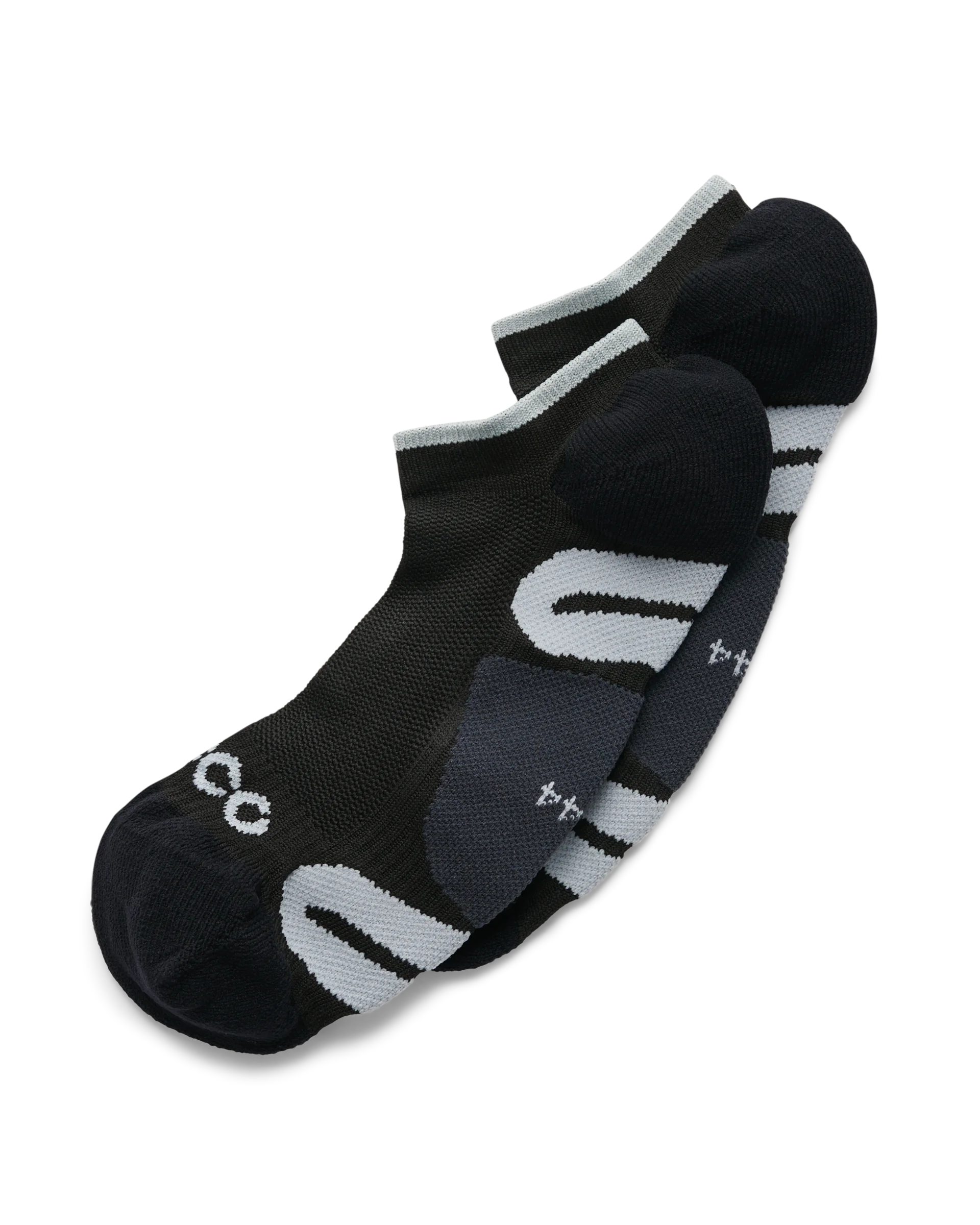 ECCO Tech Tour Lite No-Show - Unisex Functional No-Show Socks - Black - Size: 8-10 (EU 42-44)