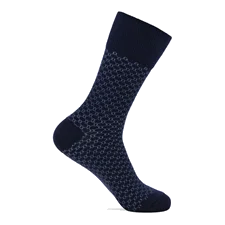 Pánské ponožky střední délky s voštinovým vzorem ECCO® Classic - Modrá - Outside