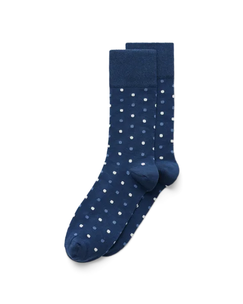 Pánské puntíkované ponožky střední délky ECCO® - Modrá - M
