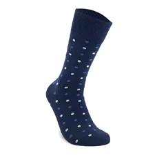 Men's ECCO® Dotted Mid-Cut Socks - Blue - Main