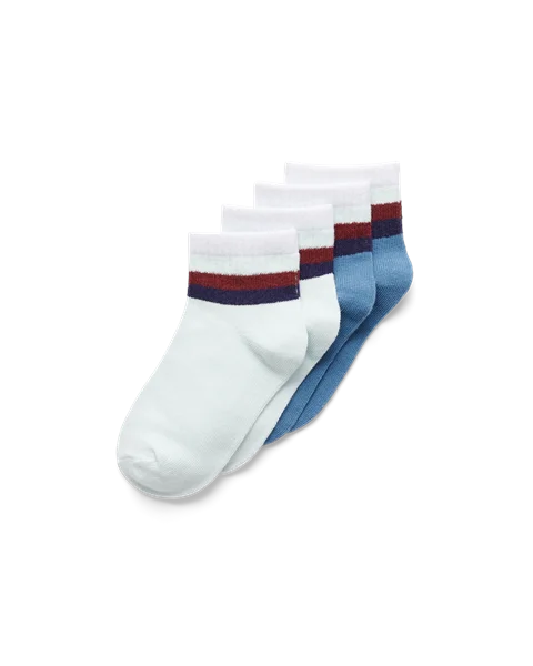 Unisex retro kotníkové ponožky (balení po 2 párech) ECCO® Play - Modrá - M