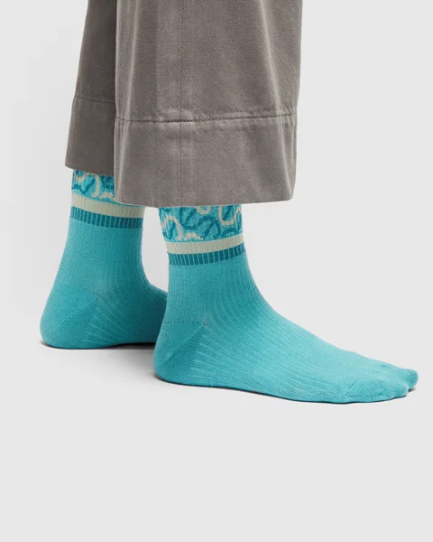 ECCO® Casual chaussettes basses pour femme - Bleu - Lifestyle_Image_1