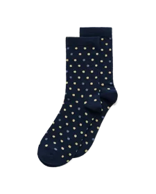Dámské puntíkované ponožky střední délky ECCO® - Modrá - M