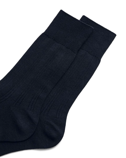 Pánské žebrované ponožky střední délky ECCO® - Tmavě modrá - D1
