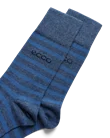 ECCO® chaussettes mi-haute rayées pour homme - Bleu - D1