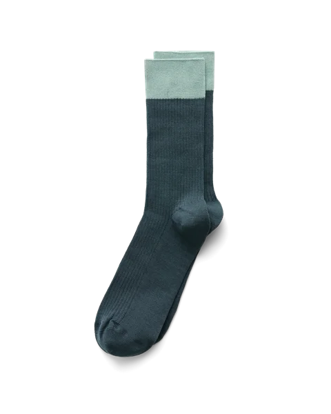 ECCO Vibe Ribbed Colour Cuff Mid-Cut - Blue - D3