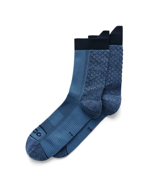 Unisex ECCO® Functional Mid-Cut Socks - Blue - M