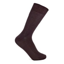 ECCO® Vibe chaussettes mi-hautes côtelées brillantes pour femme - Marron - Outside