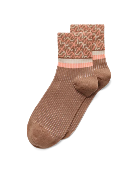 Women's ECCO® Ankle Socks - Brown - M