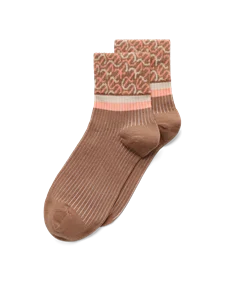 Women's ECCO® Ankle Socks - Brown - M