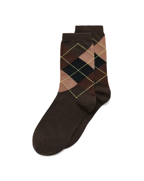 Women's ECCO® Mid-Cut Socks - Brown - M